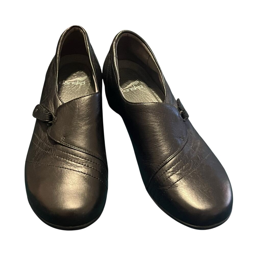 Dansko Franny Black Milled Nappa Comfort Shoes Retail $155